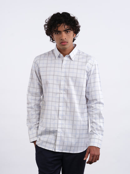 Blue/ Gray Aspen Shirt in Cotton