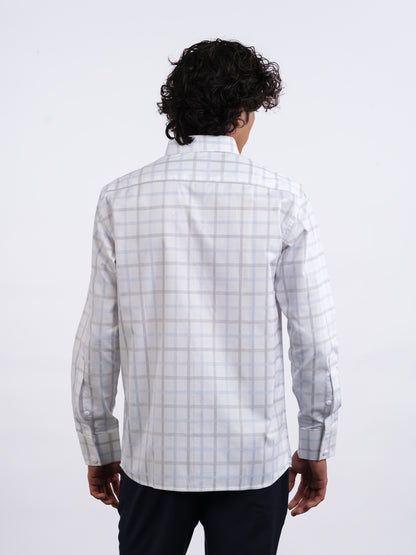 Blue/ Gray Aspen Shirt in Cotton